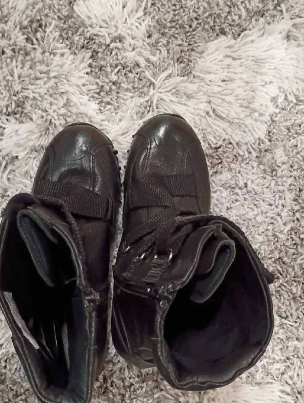 Women's Black Strappy Ankle Booties - Tactical-Inspired Design